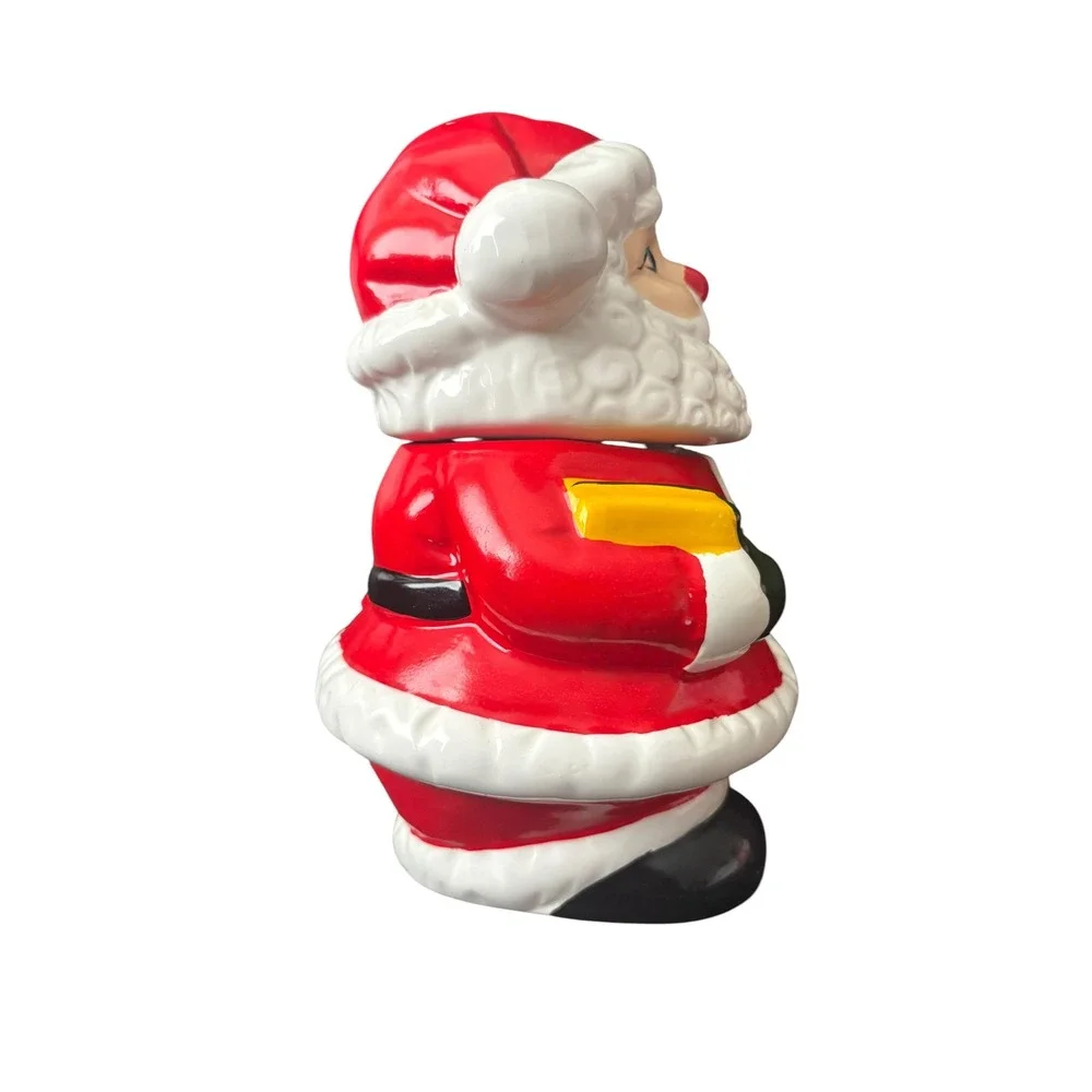 Vintage Santa‎ Cookie Jar Action Taiwan Christmas Ceramic 9